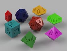 Customizable Polyhedral Dice 3D Printer Model