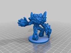 Earth Elemental Posed 3D Printer Model