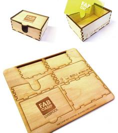 Laser Cut Fab Camp Self Assembly Business Card Holder