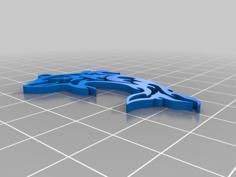 Dolphin Tribal Pendant 3D Printer Model