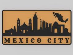 Wall Plate Skyline – Mexico City 3D Printer Model