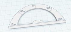 Simple Protractor & Straight Edge 3D Printer Model