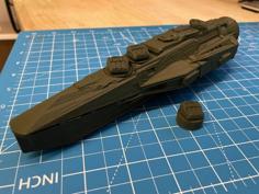 SciFi Spaceship Kitbash [Updated] 3D Printer Model