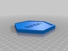 Hexagonal NASA Coaster 3D Printer Model