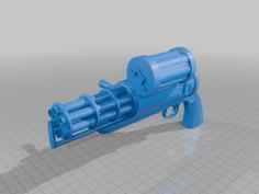 Gatling Pistol 3D Printer Model