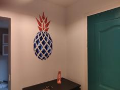 Geometric Pineapple Wall Art 3D Printer Model