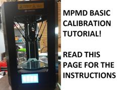 Monoprice Mini Delta V1 Initial/Basic Gcode Calibration 3D Printer Model