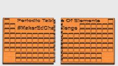 Periodic Table Of Elements Puzzle 3D Printer Model