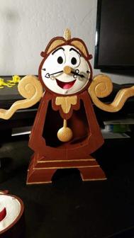 Cogsworth From Beauty And The Beast 3D Printer Model