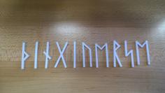 Anglo-Saxon Runic Alphabet (Futhork) 3D Printer Model