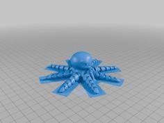 Cute Mini Octopus But With Brim And Support 3D Printer Model