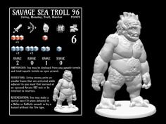 Sea Troll (18mm Scale) 3D Printer Model