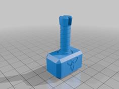 Thor Hammer (Mjolnir) Spinner (print In Palce) Keychain 3D Printer Model