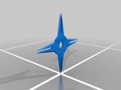 4 Sided Shuriken 3D Printer Model