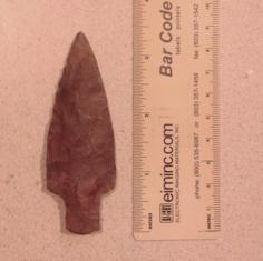 Dark Pre-Choctaw Little Bear Creek-Type Projectile Point Arrowhead, 2,500 BC 3D Printer Model