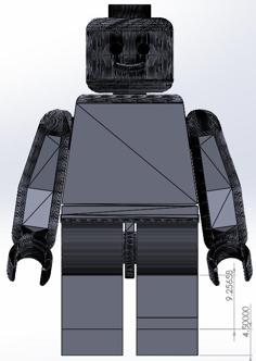 Lego Man Figure – Print In Place – Longer Legs 3D Printer Model