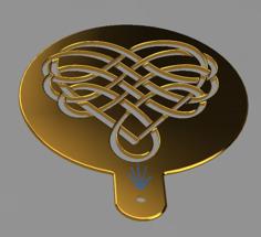 Bread / Cake Stencil – Celtic 11 Heart Design 3D Printer Model