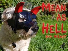 “Mean As Hell” Dog Helmet 3D Printer Model