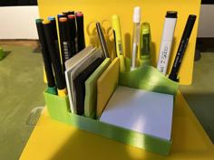 Stationery Holder For Paper, Post-It Stickers, Pencils, And Pens 3D Printer Model