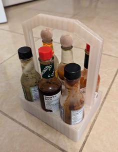 Gridfinity Hot Sauce Caddy 3D Printer Model