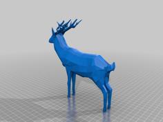 Lowpoly Reindeer 3D Printer Model