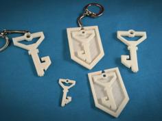 Ingress – Resistance Shield And Key 3D Printer Model