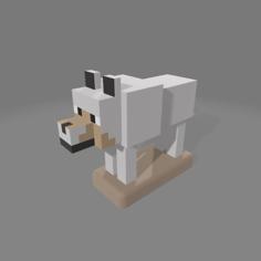 Wolf Minecraft 3D Printer Model