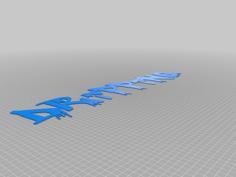 Dripping Text Wall Art 3D Printer Model