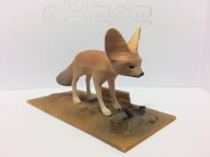 Fennec Fox (Incl. Standing Base) 3D Printer Model