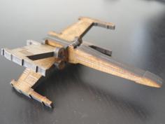 Laser Cut X-Wing Fighter