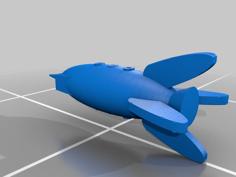 Retro Rocket Ship 3D Printer Model