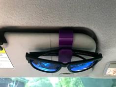 Sunglasses Holder For Car Sun Visor 3D Printer Model