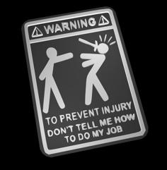 Tool Injury Sign 3D Printer Model