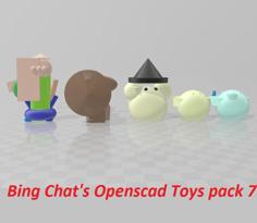 Bing Chat Aİ’s Openscad Toys Pack 7 3D Printer Model