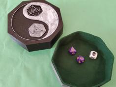 Octagon RPG Dice Tray And Holder 3D Printer Model