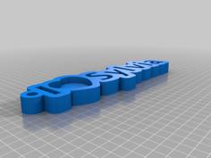 I_Love_Sylvia Keychain Nametag Hanger 14th Februari 3D Printer Model