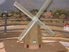 HO Scale Dutch Windmill With Optional Motor Drive 3D Printer Model