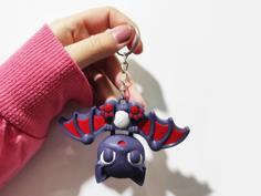 Keychain Cute Bat Articulated Head 3D Printer Model