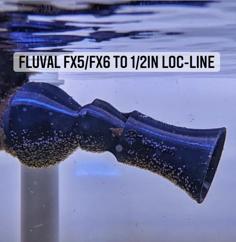 Fluval FX5/FX6 To 1/2in Loc-line 3D Printer Model