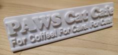 Customisable Table Sign 3D Printer Model