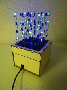 Small Single Color LED Cube 3D Printer Model