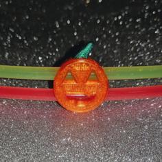 Pumpkin Charm For Glow Stick (dual Glow Sticks) 3D Printer Model