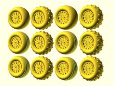 Orks Wheels For 28mm Scale Vehicles 3D Printer Model