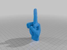 Middle Finger 3D Printer Model