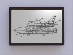 Space Shuttle Patent Art – Side 3D Printer Model