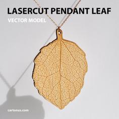 Laser Cut Pendant Leaf