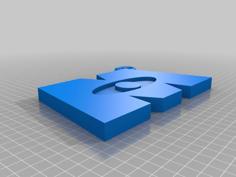 Monsters Inc Logo Keychain 3D Printer Model