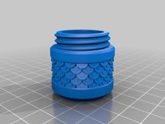 Textured Screw Cap Container 3D Printer Model