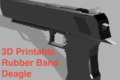 Rubber Band Deagle (Desert Eagle) (3D Printable) 3D Printer Model