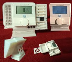 Angle-Adjustable Stand For Homematic (IP) Thermostats (Print-In-Place) Basic- And Computer-Version 3D Printer Model